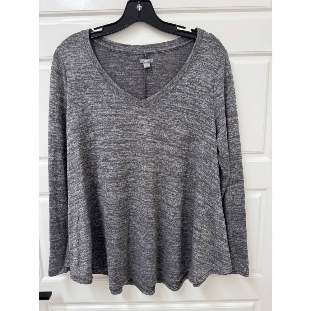 Aerie Grey V-Neck Pullover Sweater Women's Size Medium Excellent A12